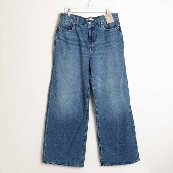 Madewell Super Wide Leg Jeans High Rise 90s Style Fannin Wash - Picture 3 of 15